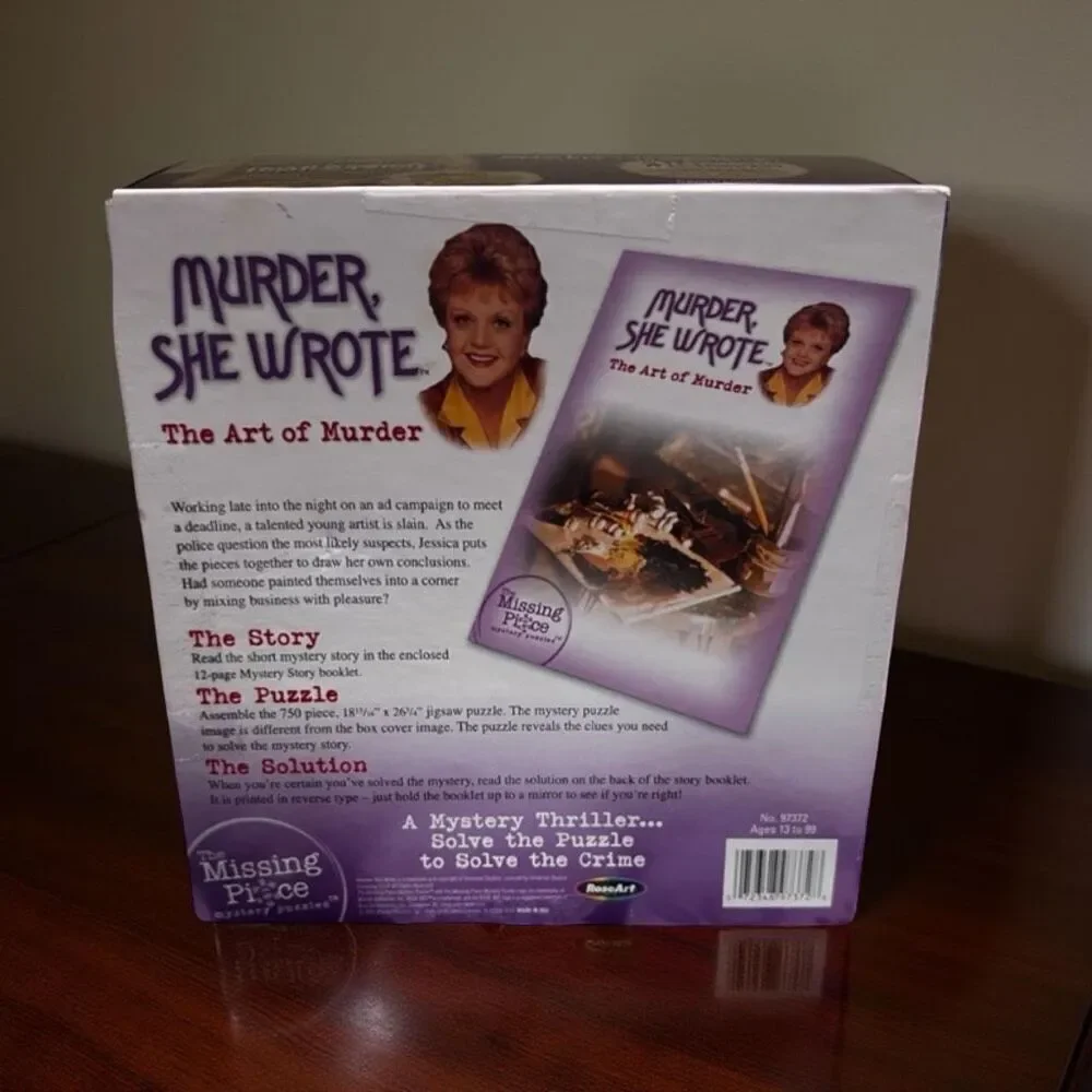 2005 Murder She Wrote: The Art of Murder Mystery Puzzle 750PC Complete W/Booklet